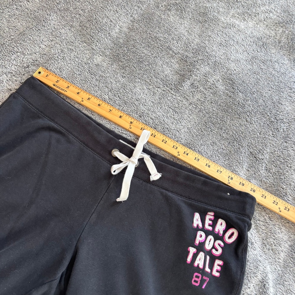 Aeropostale Womens Jogger Sweatpants Y2K 2XL Black Logo Varsity Letters 19711 - Picture 9 of 16